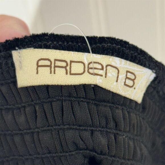 Arden B Black Velvet Tie-Front Crop Top Size M NWT Y2K Vintage Made in USA Goth - Picture 8 of 9